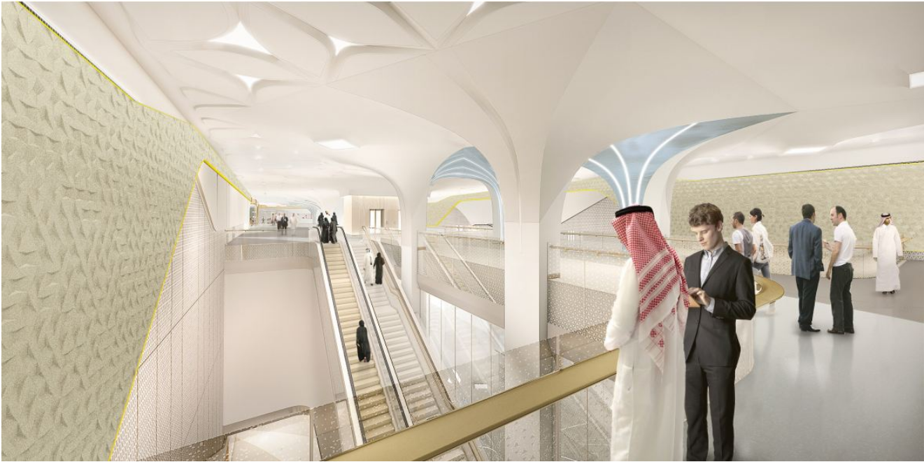 Doha Metro Station in Qatar